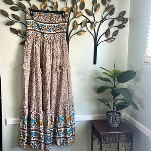 Strapless maxi dress